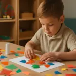 Giochi per bambini con attività di collage: la funzione che potenzia memoria e coordinazione
