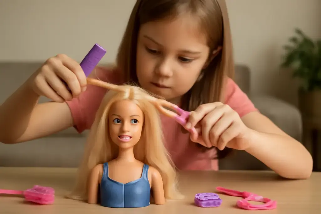 Giochi di Barbie con makeover e hair styling: come migliorano la precisione manuale giocando